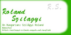 roland szilagyi business card